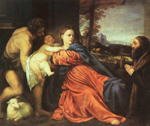 TIZIANO Vecellio Holy Family and Donor t